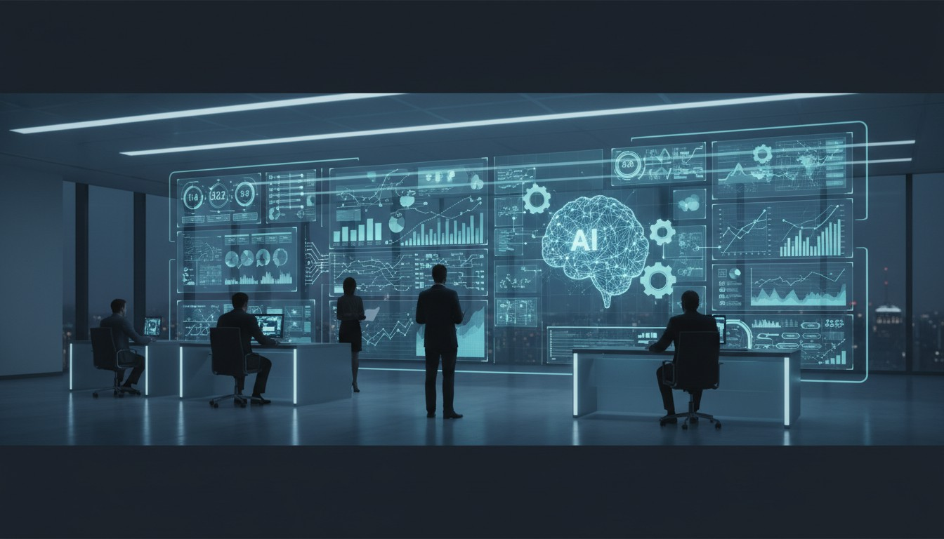 Intelligent automation and AI workflow illustration